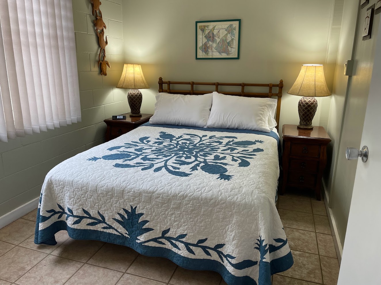 Bedroom in 2-bedroom unit at Wailana Sands